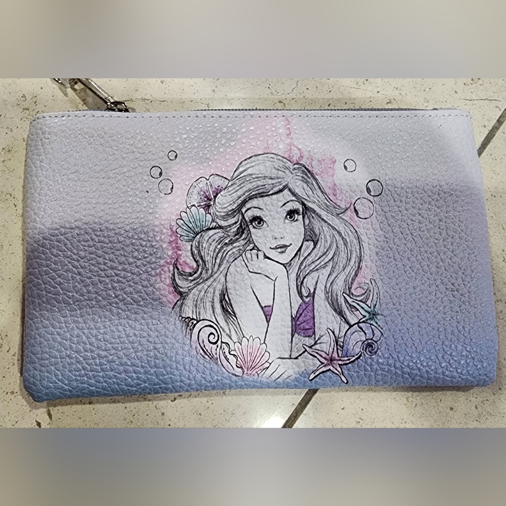 Ariel Themed Women's Clutch - Purple and Gray